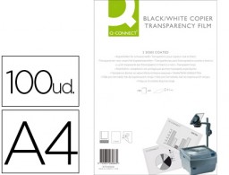 100 transparencias Q-Connect A4 láser fotocopiadora